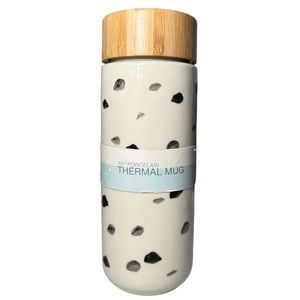 Cantini Thermal Travel Mug 10oz w/ Bamboo Lid Terrazzo Porcelain